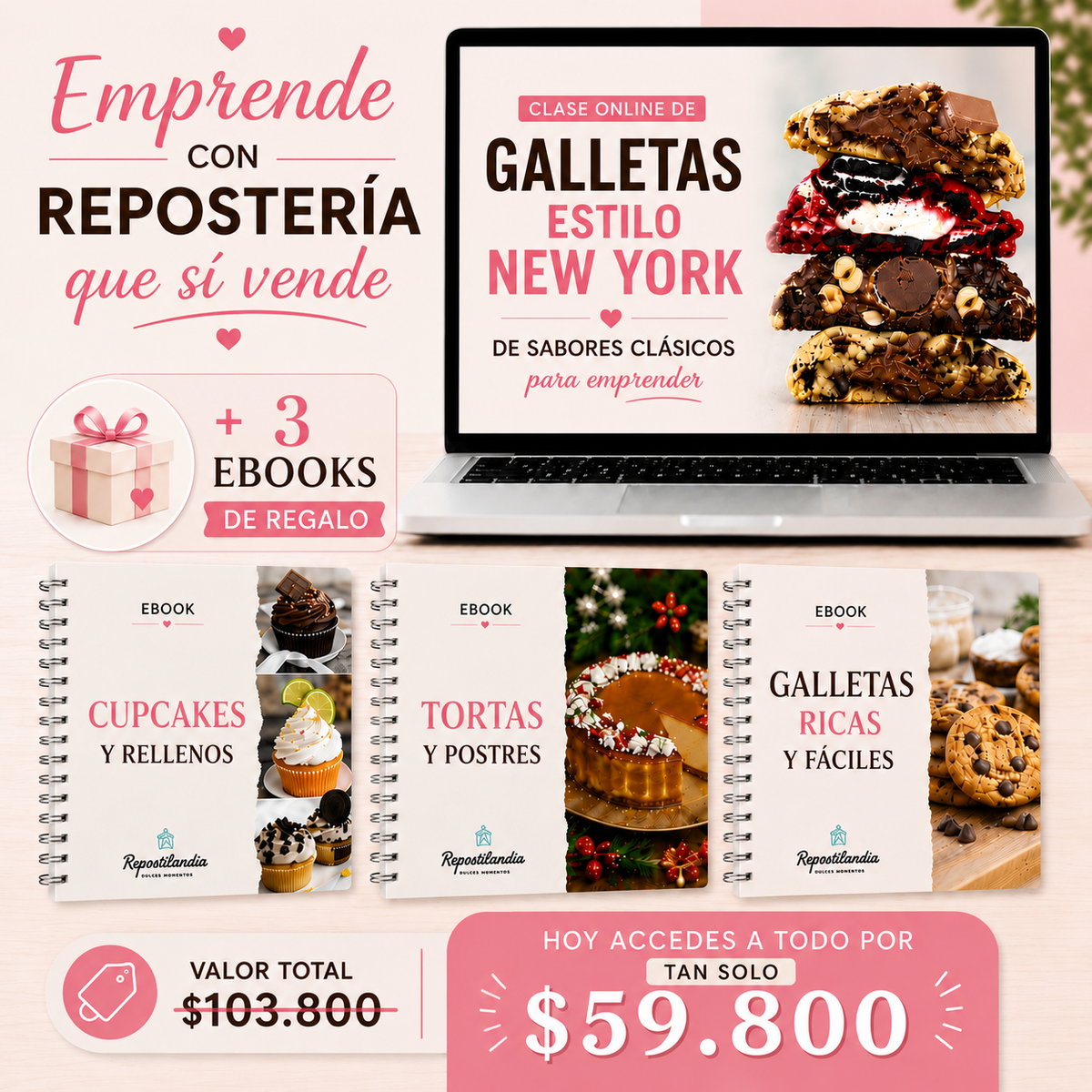 EMPRENDE CON GALLETAS NEW YORK + 3 EBOOKS DE REGALO
