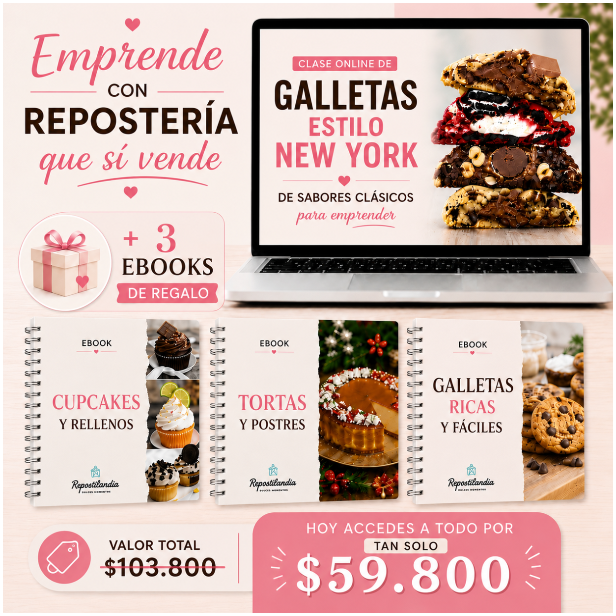 EMPRENDE CON GALLETAS NEW YORK + 3 EBOOKS DE REGALO