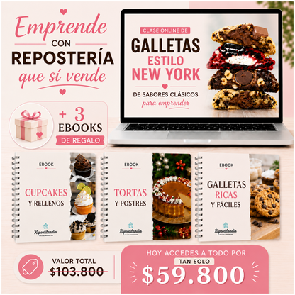 EMPRENDE CON GALLETAS NEW YORK + 3 EBOOKS DE REGALO