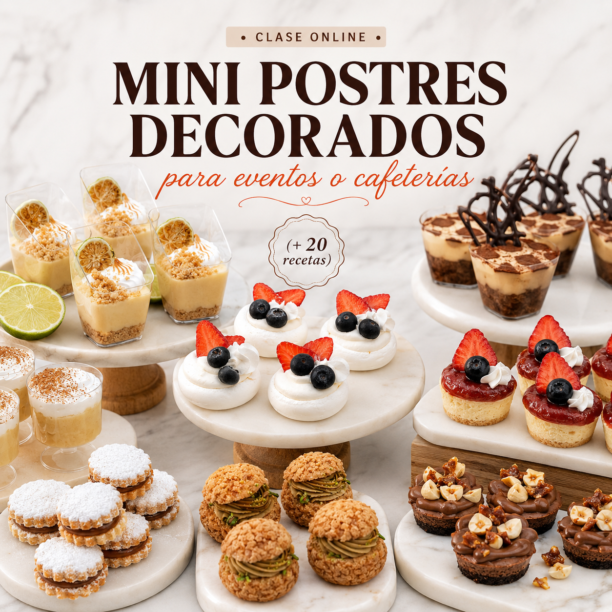 Intensivo de Mini postres Variados y Decorados para Eventos