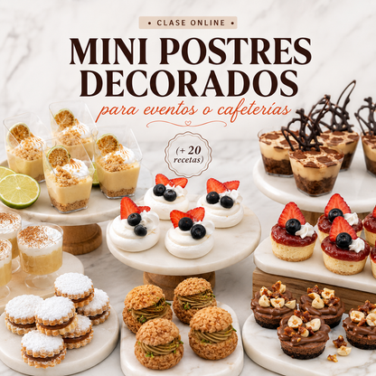 Intensivo de Mini postres Variados y Decorados para Eventos