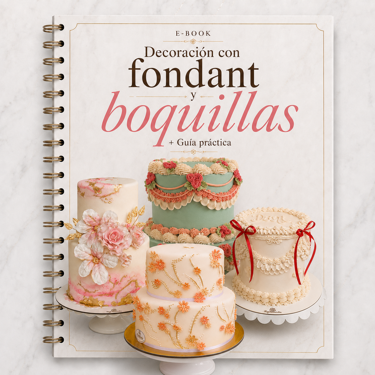 Ebook - Decoración con Fondant, Cremas y boquillas + Guía práctica de decoración con boquillas
