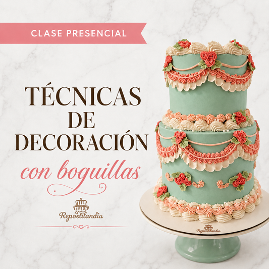 Técnicas de Decoración con Boquillas (Presencial)  SABADO 12 DE SEPTIEMBRE 10:00AM